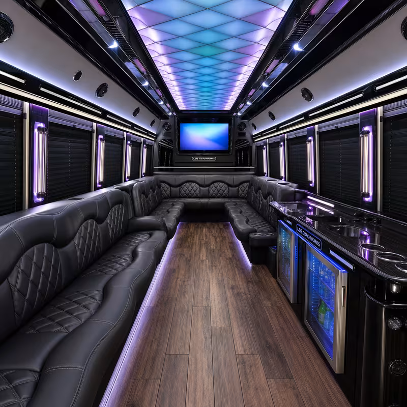15 Passenger Party Bus Interior