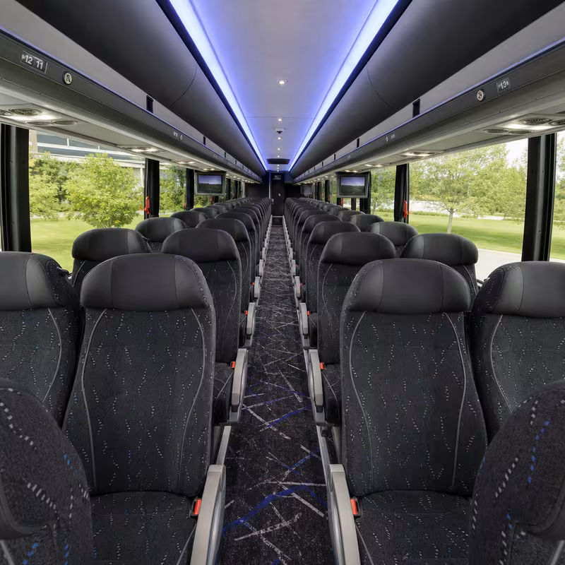 40-56 Passenger Charter Bus Interior