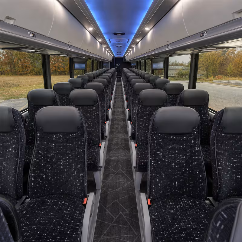 40-56 Passenger Charter Bus Interior