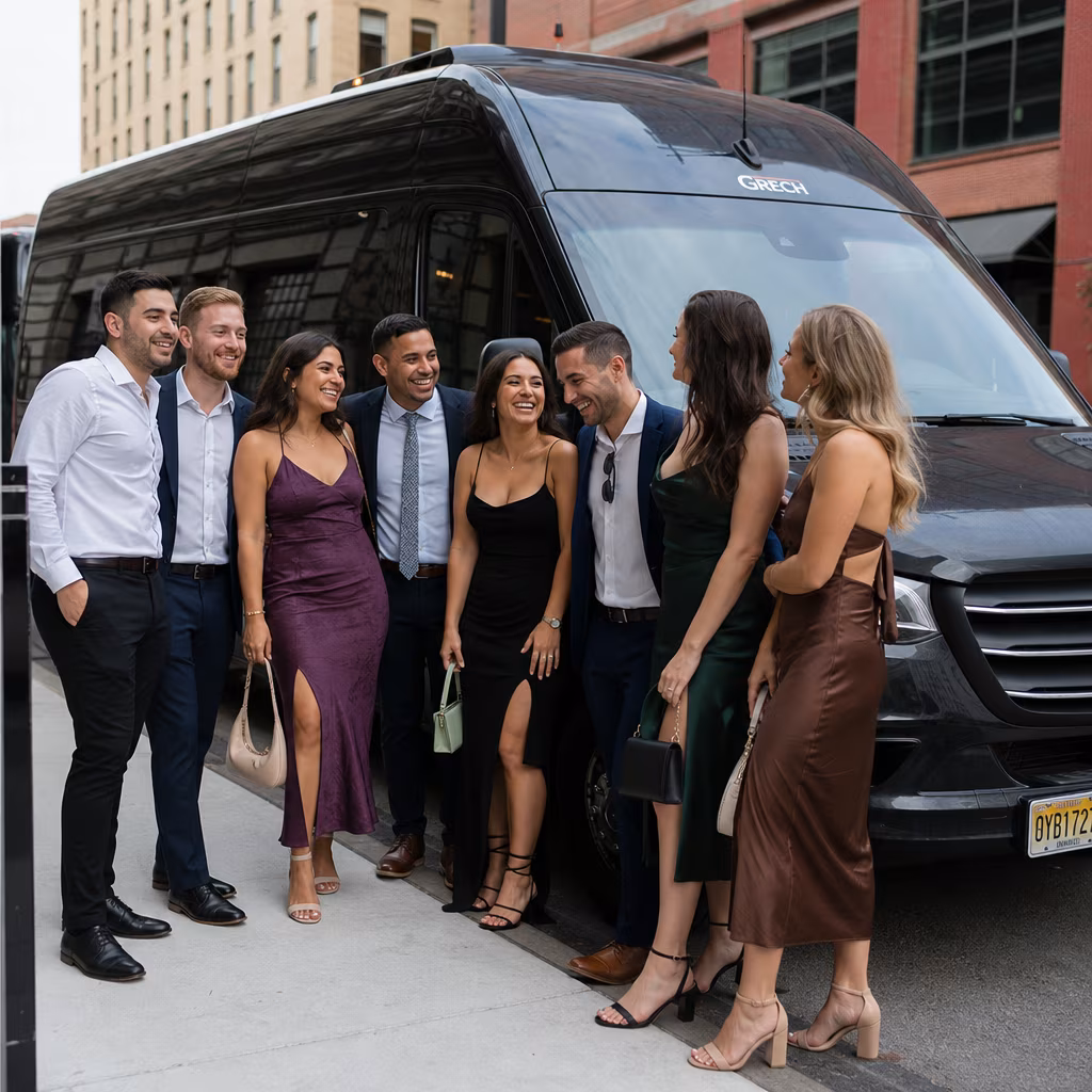 Bachelor and bachelorette party bus