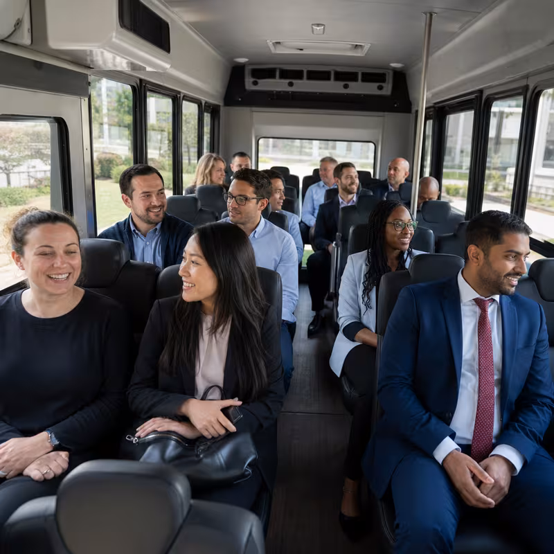 Black Mercedes Sprinter van staged for an New Brunswick Corporate Transportation group