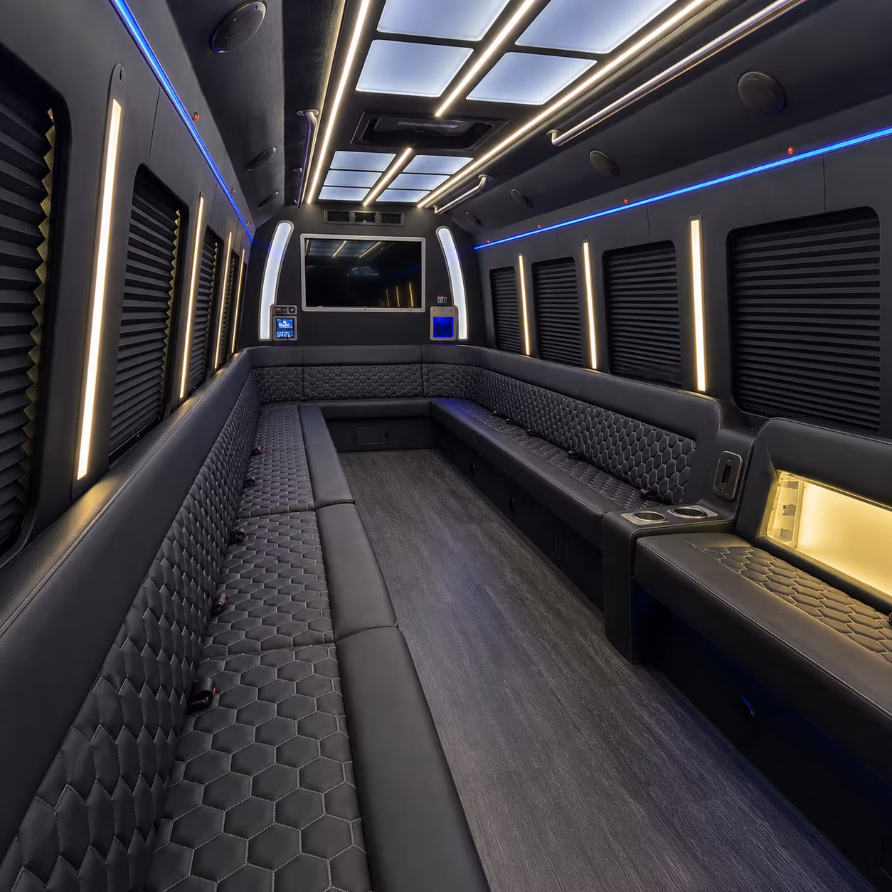 New Brunswick Bachelor & Bachelorette Transportation party bus interior