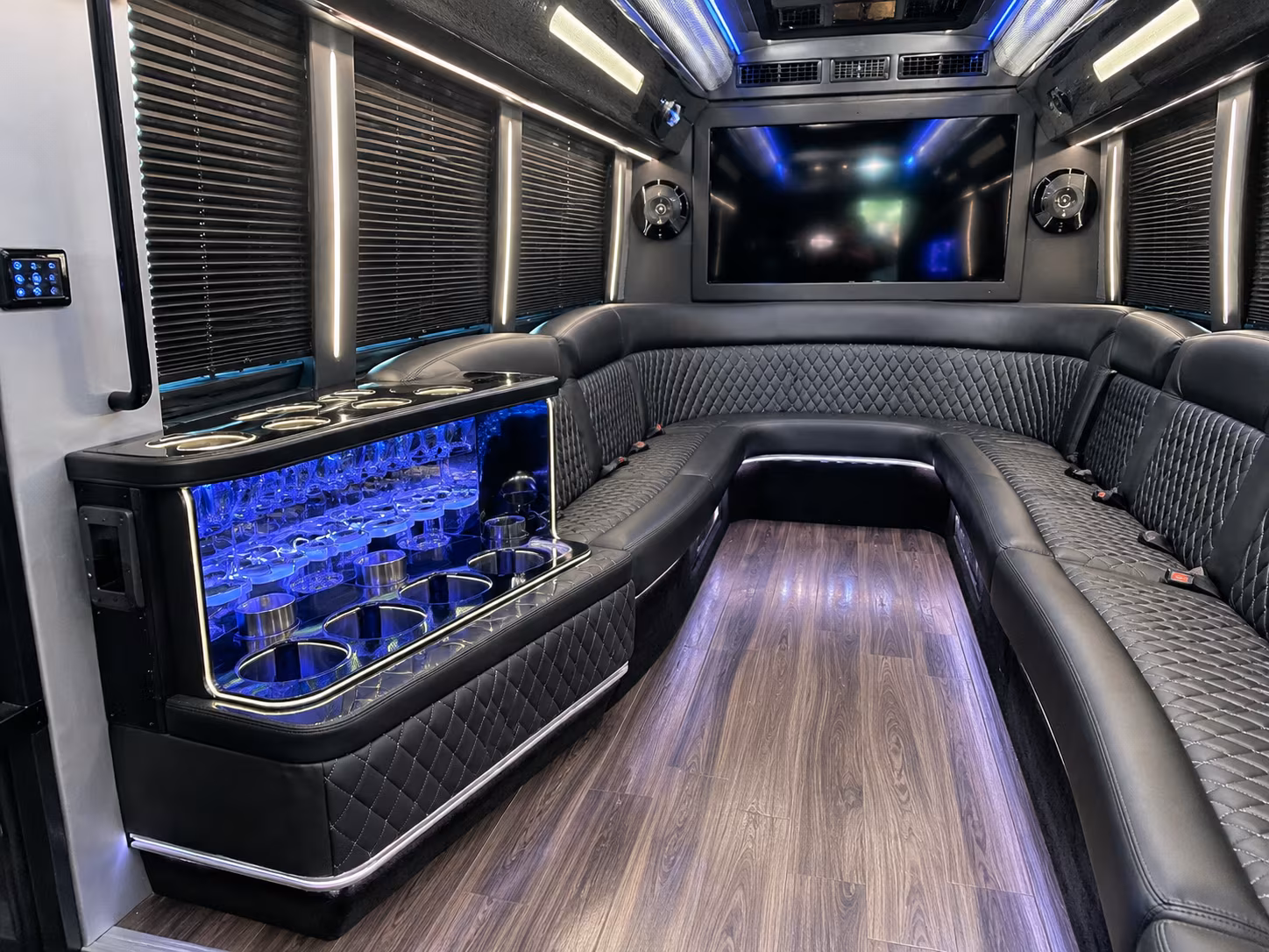 New Brunswick Private Event Transportation party bus exterior