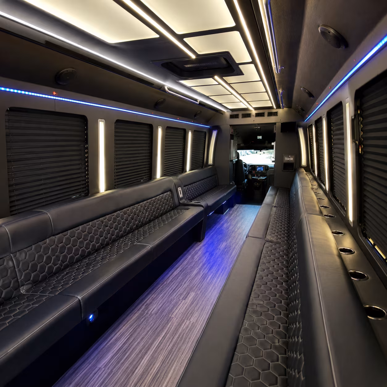 New Brunswick Prom & Homecoming Transportation party bus interior
