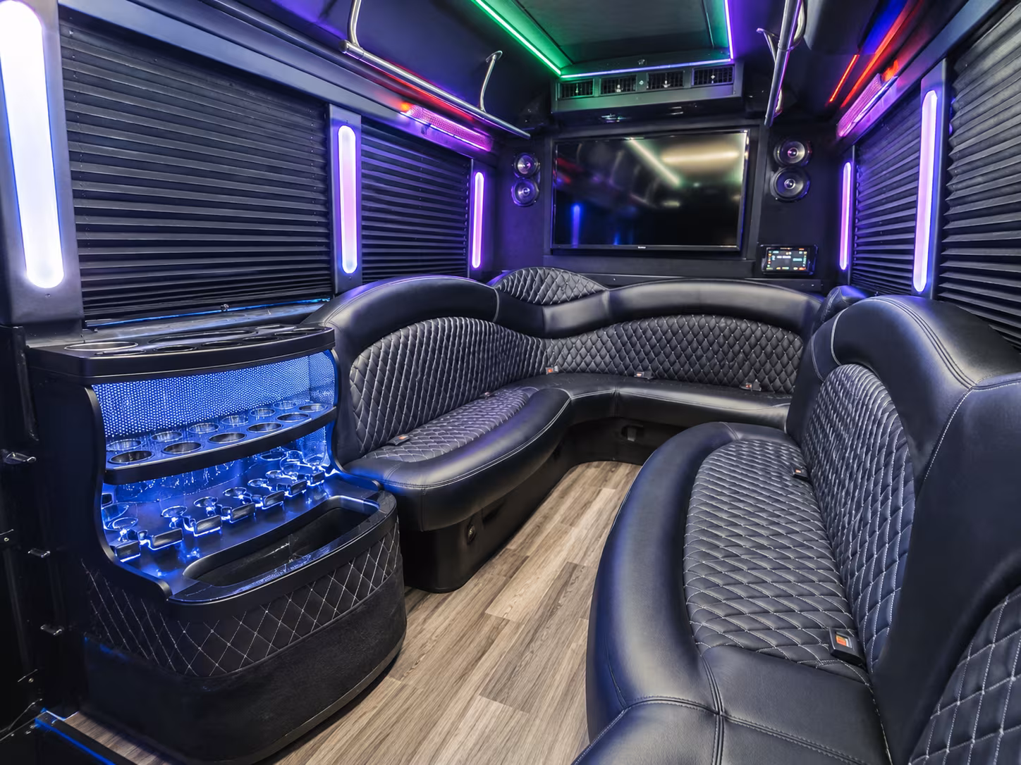 New Brunswick Prom & Homecoming Transportation party bus exterior