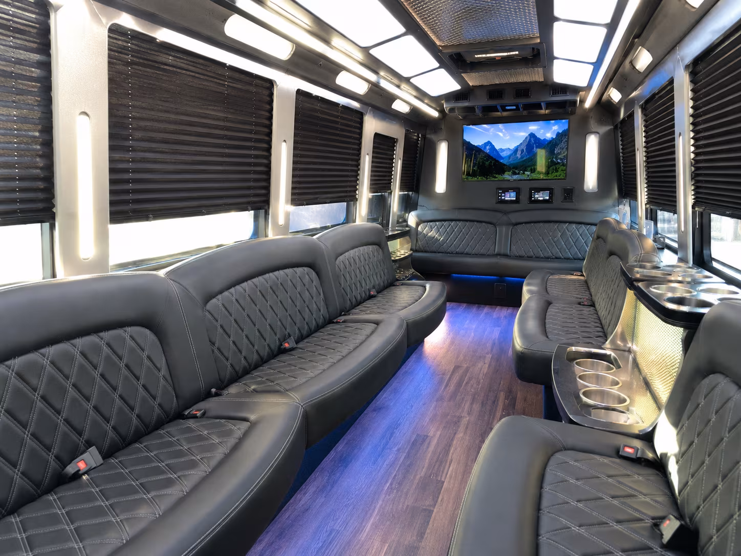 New Brunswick Sporting Event Transportation party bus exterior