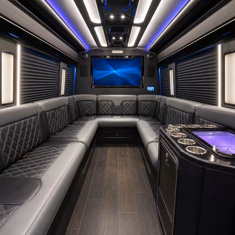 14 Passenger Sprinter Limo Interior